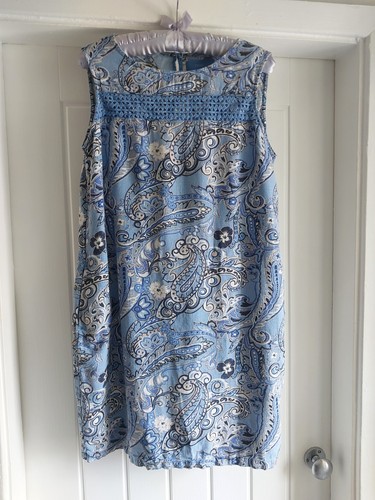 Next linen blue - blue, floral