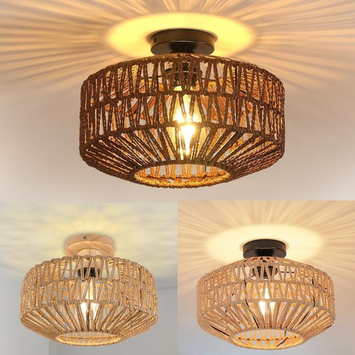 Rattan bamboo ceiling light - rattan,
