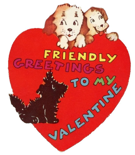 Vintage valentine card die - valentine,