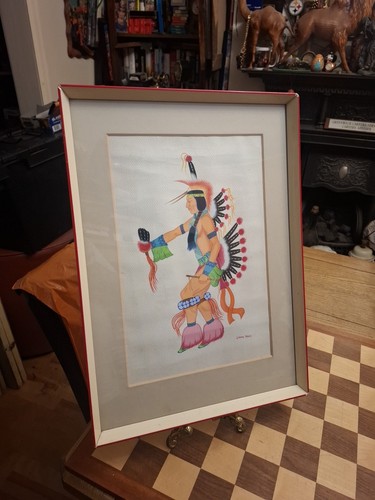 Vintage framed mounted - mounted, native