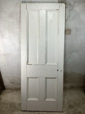 31 1/2"X 78 7/8" Victorian Internal Painted Pine Four Panel Door 2over2 Old