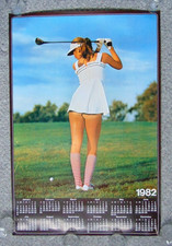 1981 Athena Poster 30/6633 Golfer Girl Calendar 1982 Golf Photography - Jon Gray