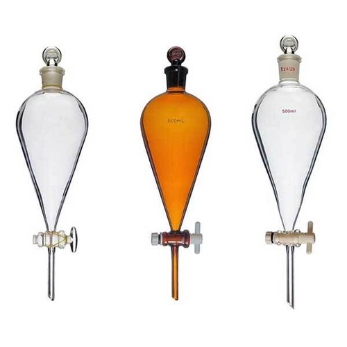 Glass separatory funnel - glass,