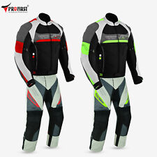 Motorcycle Men Racing Armoured Waterproof Textile Trousers Jacket Motorbike Suit
