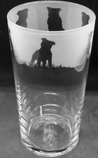 STAFFORDSHIRE BULL TERRIER Frieze Boxed 57cl Conical 1 Pint Glass