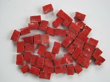 100 Grams Glass Tesserae Mosaic Tiles - minimum 50 pieces - PILLAR BOX RED*