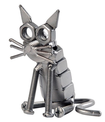 Cat hand crafted recycled - hand,