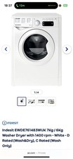 Indesit EWDE761483WUK 7Kg / 6KgWasher Dryer with 1400 rpm **only 6mths old**