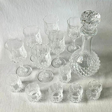Vintage Cut Glass Decanter Set