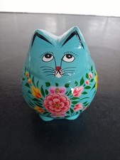 VINTAGE BLUE CAT PAPER MACHE