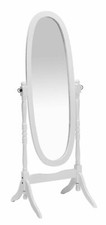 Cheval Mirror White Adjustable