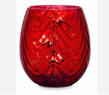 Partylite Large Ruby Red Glass