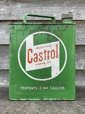 Vintage Castrol Wakefield 2 Gallon Petrol Can AF