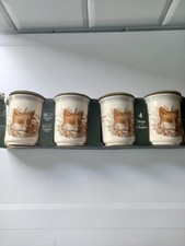 biltons collection of fox mugs set of 4 vintage pottery ceramic