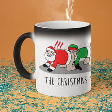 The Christmas Santapede Colour Change Mug-Novelty Funny Rude Crude Explicit
