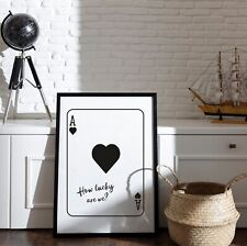 How lucky Are we playing card