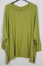 New Oversized Ladies Italian Boxy Scoop Neck Side Button Design Comfy Jumper Top