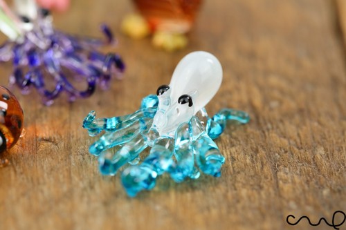 Handmade glass little animals - glass,