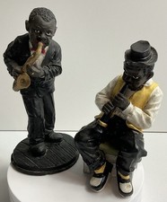 Jazz Musician Figures, Saxophone And Clarinet Players, Collectible VGC