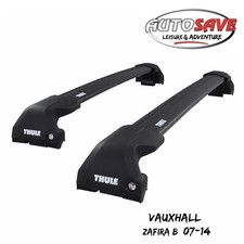 Thule WingBar Edge Black Aluminium Roof Bars for Vauxhall Zafira B 07-14 Rails