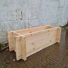 Wooden Log Cabin Style Trough/Tub Planters For Garden 