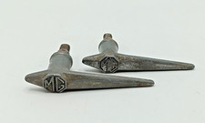 2 x LEFTHAND MGTC / TD / TF BONNET HANDLES.  VINTAGE AUTOMOBILIA CAR PARTS