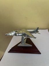 Fine Pewter Fast Jet Model By English Miniatures On Wood Plinth 10.5cm Length