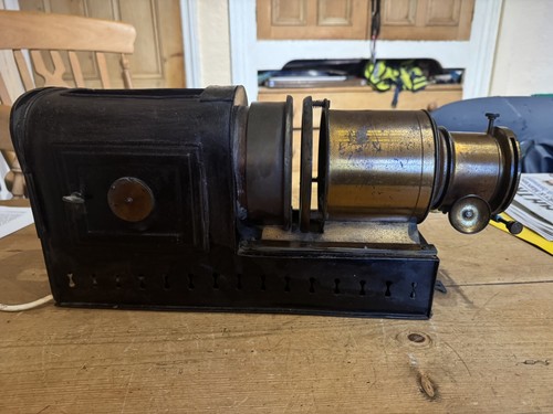 Antique magic lantern slide - magic,