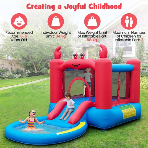 Kids inflatable bouncer - inflatable, red