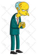 Pre Cut Mr Burns Simpson