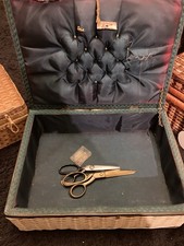 Vintage Sewing Box Wooden Legs