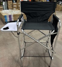Omysalon 26" Tall Folding Directors Chair with Side Table,Portable Set
