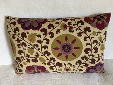 NEW 62 x 42cm cushion cover Sanderson Zahra aubergine flower purple boho