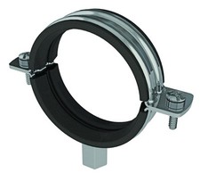 BZP EPDM Rubber Lined Pipe Clamp (M8/M10 Boss)