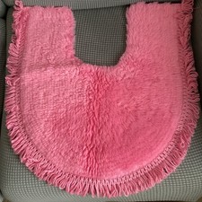 Vintage St Michael Toilet sink Pedestal Mat - Pink - Never Used