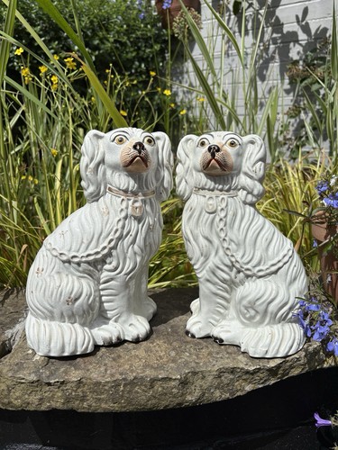 Antique pair staffordshire - pair,