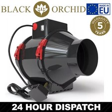 Black Orchid Hybrid Flo Twin 2 Speed Grow Room Tent Extraction Fan Hydroponics