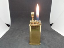 Vintage Dunhill Unique Hammer gas lighter Gold Working Condition