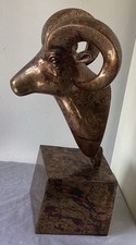 Large rosehaven bronze rams - rosehaven,