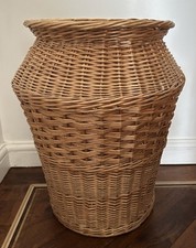 Wicker Ali Baba Style Vintage Laundry Basket/Hamper Without Lid