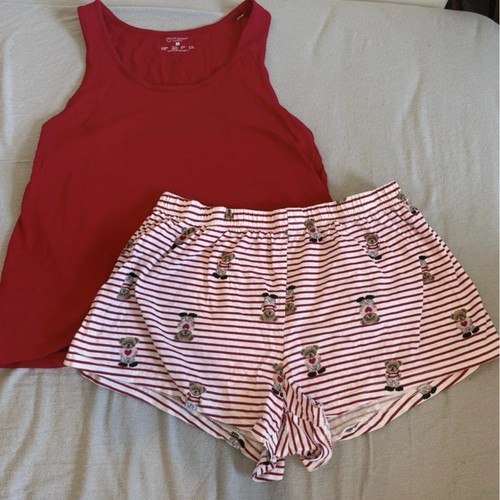 Primark red cotton pyjamas - red,