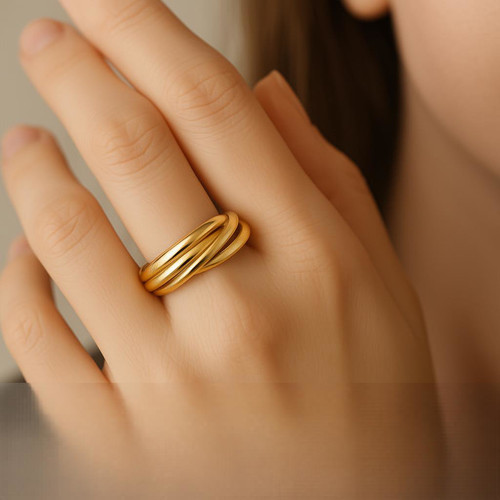 9ct gold russian wedding - gold,