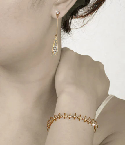 Bracelet and earrings - bracelet,