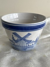 old vintage delft vase flower