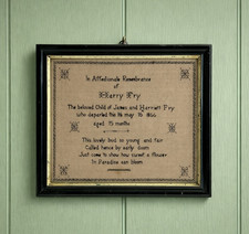 Antique mourning sampler - antique,