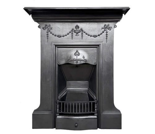 Antique cast iron fireplace