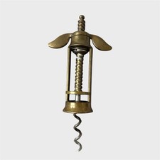 Vintage Antique Brass Corkscrew  Direct Pull