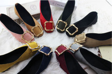 New Ladies Plus Velvet Flat