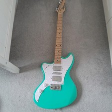 Seattle Left Handed Electric Guitar and Amplifier by Gear4music Seafoam Green