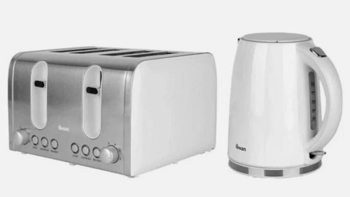 Swan white chrome 4 slice - white, &